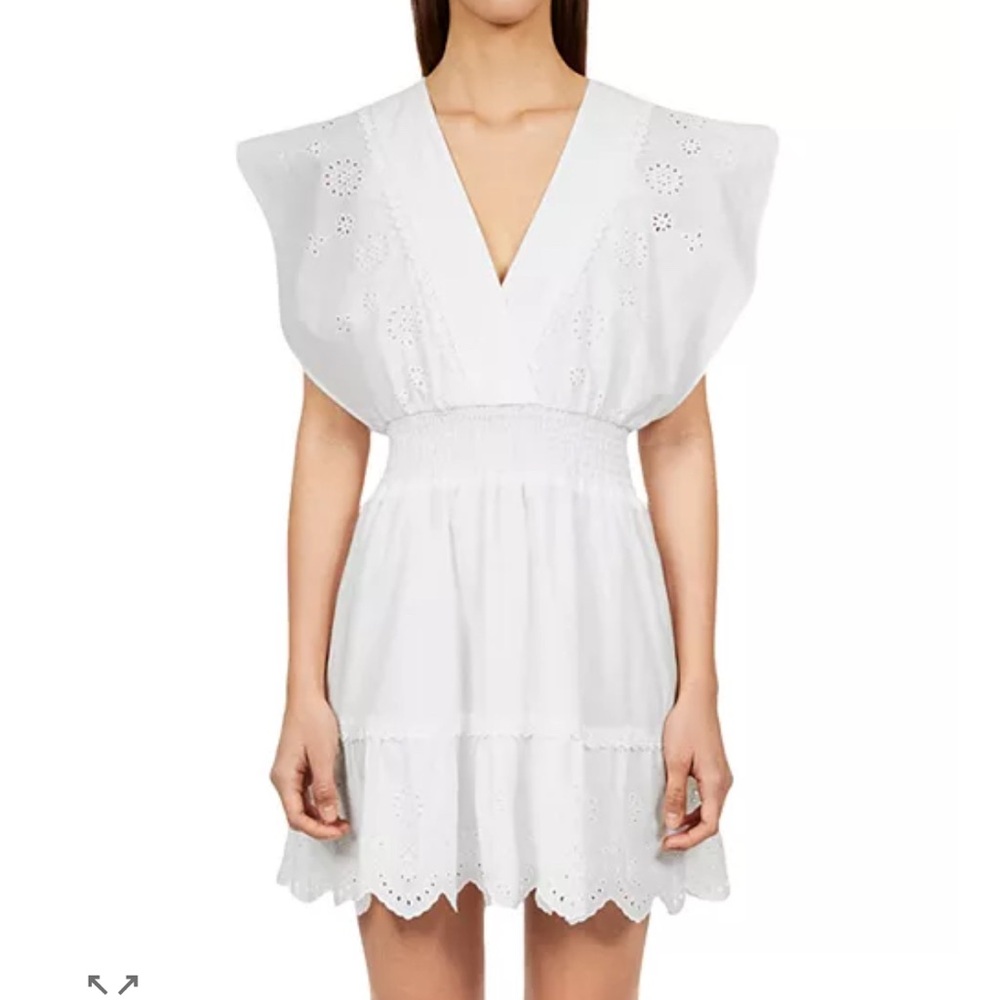 The Kooples White Eyelet Mini Dress